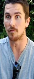 😳 Christian Bale นักแสดง, คนดัง, ผู้ชาย, ภาพเหมือน telegram sticker