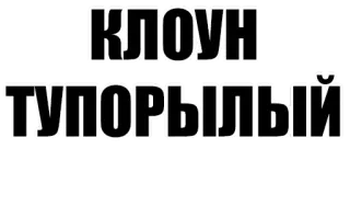 🤡 КЛОУН
ТУПОРЫЛЫЙ whatsapp sticker