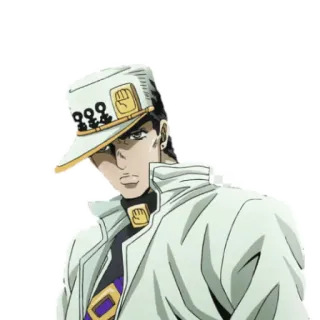 😕 Jotaro Kujo JoJo's Bizarre Adventure Anime, Manga, Personaggio, Jotaro, Jojo, Le bizzarre avventure di Jojo telegram sticker