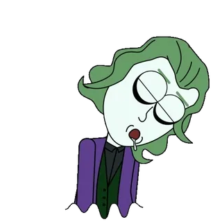 😴 The Joker joker, villain, comic book, cartoon, dc comics, criminal whatsapp sticker