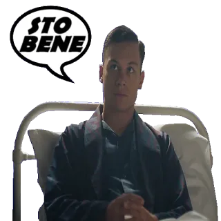 👌 STO BENE pessoa, italiano, expressão, bolha, bem, ok telegram sticker