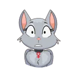 😳 卡通, 猫, 动物, 角色, 可爱 telegram sticker