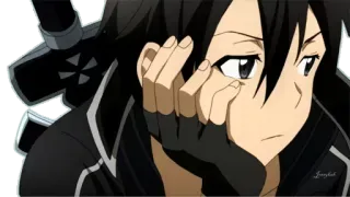 ⚔ Kirito Sword Art Online anime, Kirito, Sword Art Online, video game, black swordsman telegram sticker