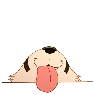 🦊 binatang, anjing, lucu, lidah, stiker telegram sticker