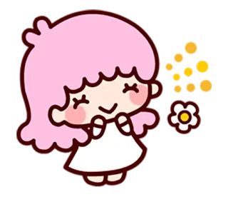 🌰 kawaii, mignon, dessin animé, personnage, fleur telegram sticker