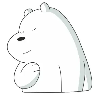 😌 Ice Bear We Bare Bears Desenho animado, Urso, Urso polar, Fofo, Animal, Urso polar telegram sticker