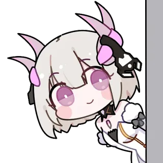 🙂 Аниме, Манга, Милый, Каваий, Чиби, Подглядывает, Персонаж whatsapp sticker