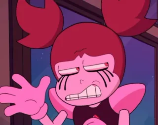 😒 Spinel Steven Universe cartoon, animated, spinel, steven universe, pink, character whatsapp sticker