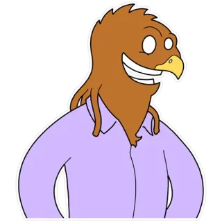 🦅 cartoon, eagle, bird, man, character telegram sticker