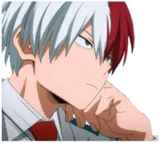 😐 Shoto Todoroki My Hero Academia 动漫, 英雄, 个性, 学生, 漫画 telegram sticker