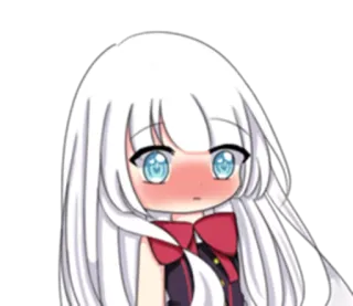 😳 Anime Mädchen, Manga, Süß, Chibi, Illustration, Charakter, Kawaii telegram sticker