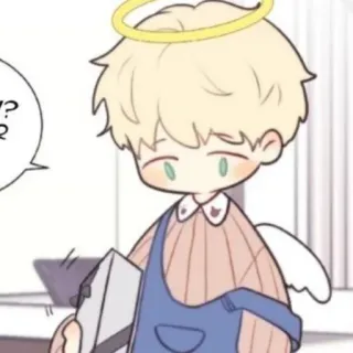 ✨ ángel, chibi, lindo, dibujo animado, dibujo, anime, manga whatsapp sticker