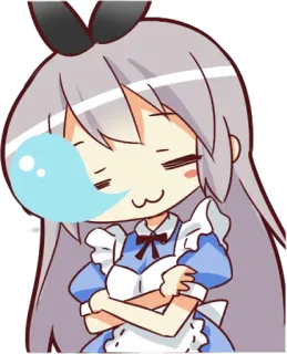 😪 Anime, Mädchen, Süß, Chibi, Kawaii telegram sticker