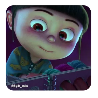 🤩 Agnes Despicable Me Cartoon, Animation, Figur, Niedlich, Buch, Agnes, Ich Einfach Unverbesserlich telegram sticker