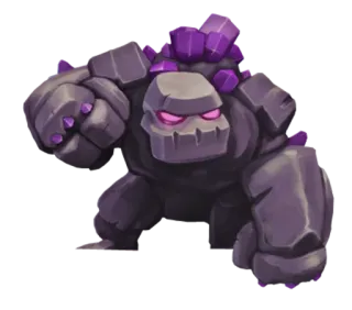 👾 Golem โกเลม, แคลชออฟแคลนส์, สัตว์ประหลาดหิน, ตัวละครในเกม telegram sticker