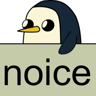 🐧 noice Pinguin, Cartoon, Noice, Lustig, Süß, Meme telegram sticker
