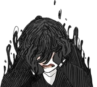 😱 disperazione, tristezza, anime, manga, emozioni, dolore, ansia telegram sticker