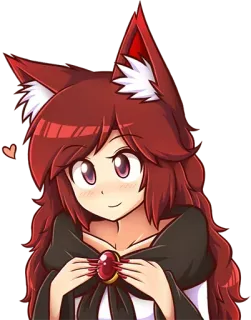 ❤️ Anime, Manga, Vosmeisje, Kemonomimi, Schattig, Cartoon, Karakter telegram sticker