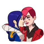 😘 Vi Arcane Arcane, Вай, Кейтлин, League of Legends, анимированный, персонаж telegram sticker