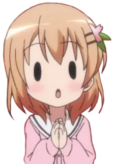 😯 Аниме, Мультфильм, Девушка, Милый, Персонаж telegram sticker