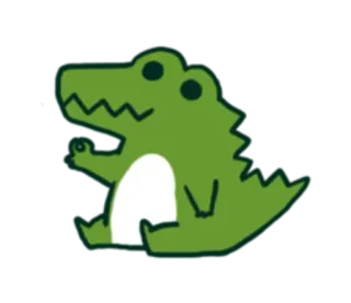👌 coccodrillo, alligatore, animale, cartone animato, rettile, gesto telegram sticker