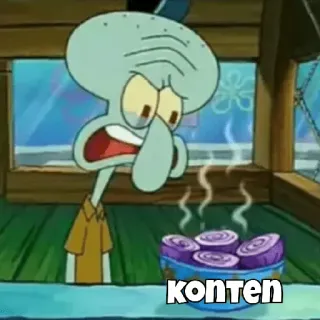 😀 Squidward Spongebob Squarepants konten spongebob, squidward, meme, nội dung, hành tây whatsapp sticker
