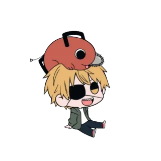 Chainsaw Man 🤍 @TengenSama 🤍 @A_s_t_a_Staria whatsapp stickers