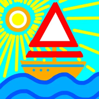 ⛵ парусник, море, солнце, океан, вода, парусный спорт, лодка, путешествия whatsapp sticker