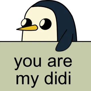 🐧 you are my didi pinguin, didi, süß, aufkleber, liebe telegram sticker