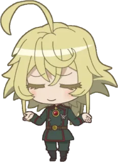 😌 Tanya Degurechaff Saga of Tanya the Evil Anime, Chibi, Militar, Tanya Degurechaff, Saga de Tanya la Malvada, Isekai telegram sticker