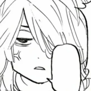 💛 Anime, Manga, Traurig, Emotion, Cartoon, Skizze telegram sticker