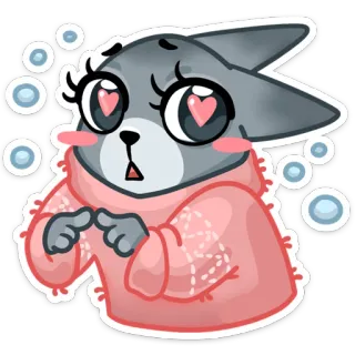 😍 кот, любовь, милый, каваи, стикер, животное telegram sticker