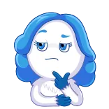 ๐ค cartoon, character, thinking, contemplating, pondering telegram sticker