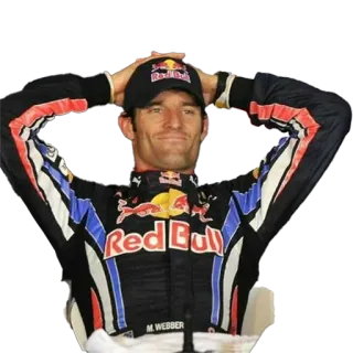 🤘 Mark Webber formule 1, pilote, red bull, sport automobile, voiture de course, athlète whatsapp sticker