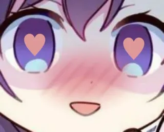 ❤️ anime, cute, eyes, hearts, love, kawaii telegram sticker