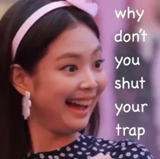 🖇 why don't you shut your trap Мем, Смешно, Сарказм, Заткнись, Выражение, Юмор whatsapp sticker