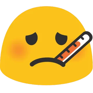 🤒 emoji, sick, thermometer, ill, sad, medical, health telegram sticker