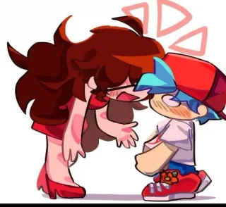 💞 Boyfriend Friday Night Funkin' friday night funkin, boyfriend, girlfriend, kreskówka, gry telegram sticker