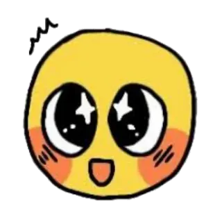 😃 Emoji, Lucu, Senang, Kawaii, Wajah, Kartun telegram sticker