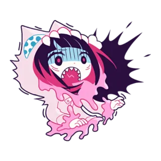 👿 Anime, Personnage, Mignon, Illustration, Sticker whatsapp sticker