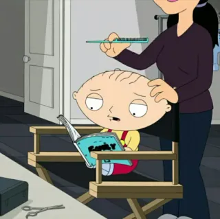 🧸 Stewie Griffin Family Guy cartoon, animation, family guy, stewie griffin, haircut, comedy telegram sticker