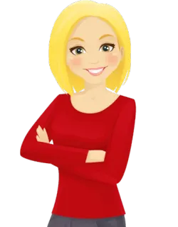 😁 Frau, blond, Cartoon, weiblich, Person whatsapp sticker
