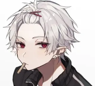 🤍 anime, cute, boy, character, digital art, illustration whatsapp sticker