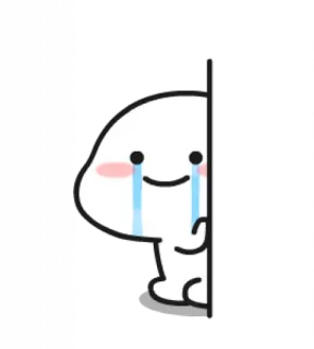 😭 piangere, triste, emozione, cartone animato, adesivo whatsapp sticker