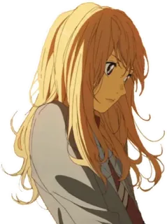 🙂 anime, ragazza, cartone animato, bionda, ritratto telegram sticker