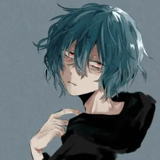 😒 Shigaraki Tomura My Hero Academia Anime, Manga, Shigaraki, Tomura, My Hero Academia, Bösewicht whatsapp sticker