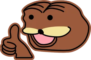 👍 เปเป้, กบ, มีม, ยกนิ้วโป้ง telegram sticker