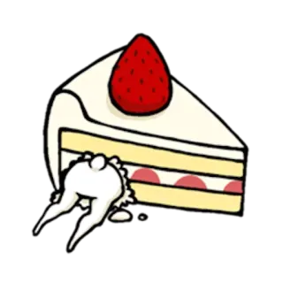 🍰 gâteau, fraise, dessert, nourriture, sucré whatsapp sticker