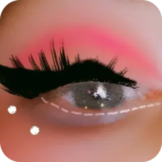 🤲 eye, makeup, eyelash, beauty, cosmetics telegram sticker