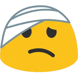 🤕 emoji, bandage, sad, injured, hurt, sick telegram sticker